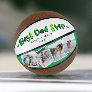 Trendy 4 Foto 'Beste Papa Ooit' Aandenken Basketbal