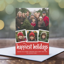 Trendy 4 Foto Kerst Gelukkigste Vakantie Check