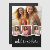 Trendy 4 Foto - Script Wit met Zwarte Magneet (Voorkant / Achterkant)