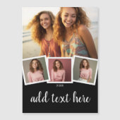 Trendy 4 Foto - Script Wit met Zwarte Magneet (Voorkant)