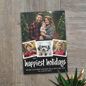 Trendy 4 Fotokerstmis gelukkigste feestdag zwart Feestdagenkaart