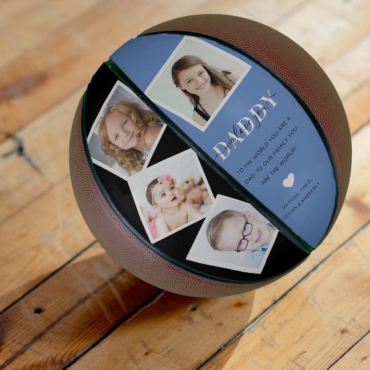 Trendy 4 Insta Foto Collage Papa 'We houden van je Basketbal