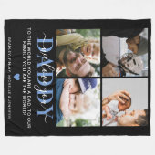 Trendy 4 Insta Photo Collage DADDY 'we houden van Fleece Deken (Voorkant (Horizontaal))