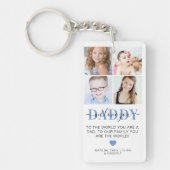 Trendy 4 Insta Photo Collage DADDY 'we houden van  Sleutelhanger (Voorkant)