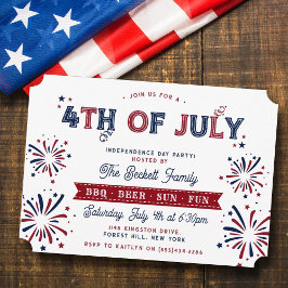 Trendy 4th van juli Onafhankelijkheidsdag Party Kaart
