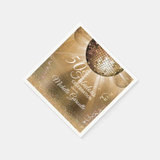 Trendy 50 & Fabulous Gold Servet (Hoek)