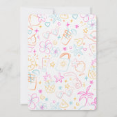 Trendy 50e strand verjaardag uitnodiging (Achterkant)