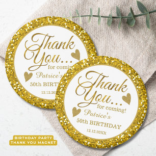 Trendy 50ste verlichtingspartij gouden glitter dan magneet