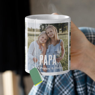 Trendy 5 foto collage papa koffiemok