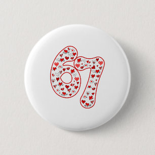 Trendy 6 7 Meme Zes Zeven Valentijnsdag 6 7 Ronde Button 5,7 Cm