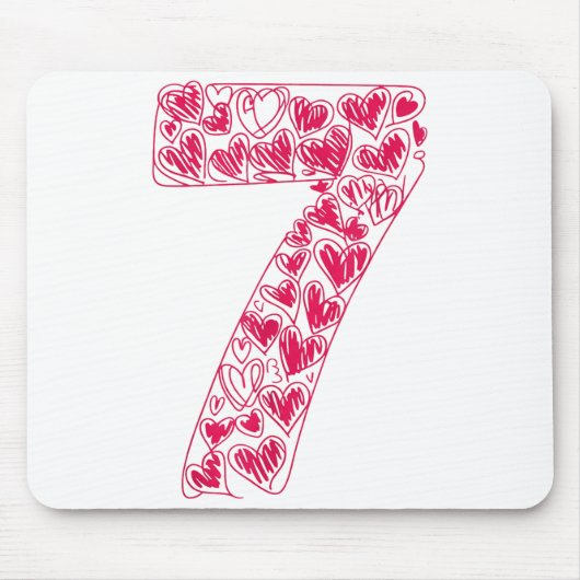 Trendy 6 7 Viral Sketch Heart 67 Cute Valentine Ma Muismat (Voorkant)