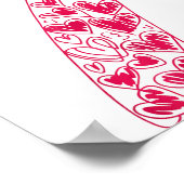 Trendy 6 7 Viral Sketch Heart 67 Cute Valentine Ma Poster (Hoek)