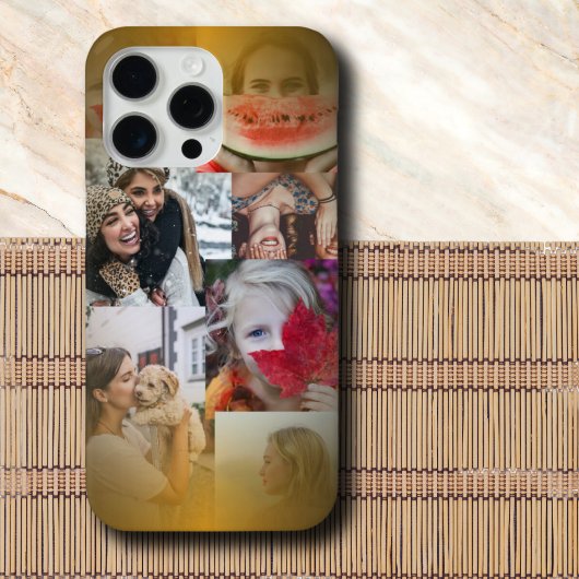 Trendy 6 foto collage goud metallic Case-Mate iPhone case