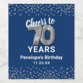 Trendy 70e Verjaardagsfeestje Wijnlabel Wijn Etiket (Enkel label)