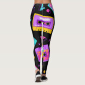 Trendy 80s Cassette Pattern Leggings (Achterkant)