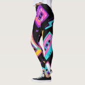 Trendy 80s Cassette Pattern Leggings (Links)