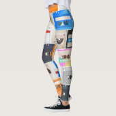 Trendy 80s Cassette Pattern Leggings (Links)
