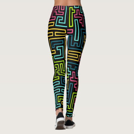 Trendy 80s de Leggings van het Patroon (Achterkant)
