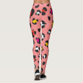 Trendy 80s Leggings van het Leopard Pattern (Achterkant)