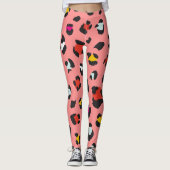 Trendy 80s Leggings van het Leopard Pattern (Voorkant)