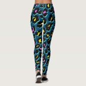 Trendy 80s Leggings van het Leopard Pattern (Achterkant)
