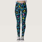 Trendy 80s Leggings van het Leopard Pattern (Voorkant)