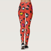 Trendy 80s Leggings van het Leopard Pattern (Achterkant)