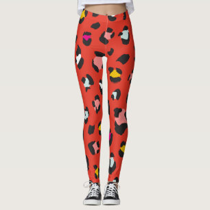 Trendy 80s Leggings van het Leopard Pattern