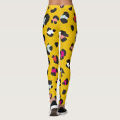 Trendy 80s Leggings van het Leopard Pattern (Achterkant)