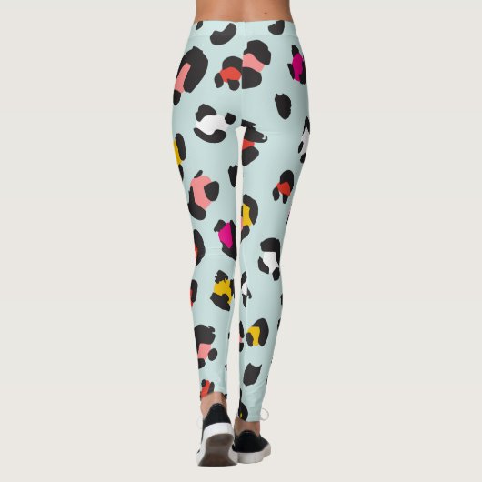 Trendy 80s Leopard Pattern Leggings (Achterkant)