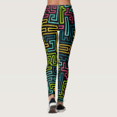 Trendy 80s Patroon Broek Leggings (Achterkant)