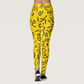 Trendy 80s Patroongele Leggings (Achterkant)