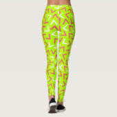 Trendy 80s Patroongroene Leggings (Achterkant)