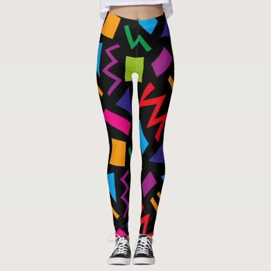 Trendy 80s Patroonkleurige Leggings (Voorkant)