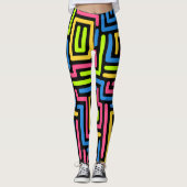 Trendy 80s Patroonkleurige Leggings (Voorkant)