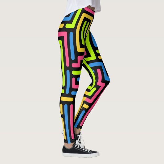 Trendy 80s Patroonkleurige Leggings (Rechts)