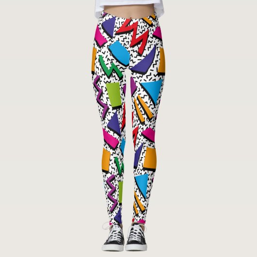 Trendy 80s Patroonkleurige Leggings (Voorkant)