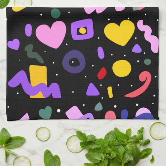 Trendy 80s Pattern Apron Theedoek (Gevouwen)