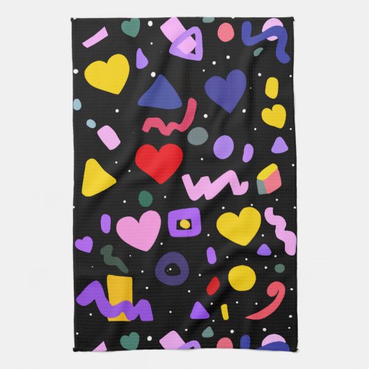 Trendy 80s Pattern Apron Theedoek (Verticaal)