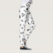 Trendy 80s Pattern Black and White Leggings (Rechts)
