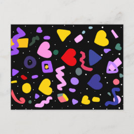 Trendy 80s Pattern Briefkaart