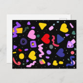 Trendy 80s Pattern Briefkaart (Voorkant / Achterkant)