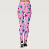 Trendy 80s Stijlroze Leggings (Achterkant)