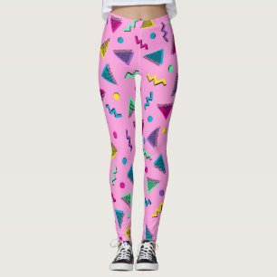 Trendy 80s Stijlroze Leggings
