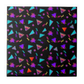 Trendy 80s zwart tegeltje (Voorkant)