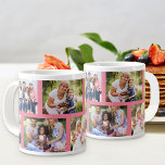 Trendy 8 Afbeelding Metselwerk Grid Roze Foto Grote Koffiekop<br><div class="desc">Pink Giant Photo Mok - aangepast met 8 van uw foto's. Deze trendy fotocollage in gemetselde rasterstijl omvat landschaps- en portretformaten om u veel keuze te bieden voor plaatsing. De fotosjabloon is ingesteld voor u om 8 van uw afbeeldingen toe te voegen aan creëer een uniek aandenken cadeau voor familie...</div>