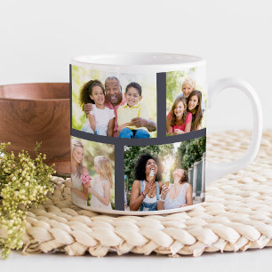Trendy 8 foto metselwerk grid grijs foto grote koffiekop