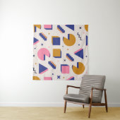 Trendy 90s memphis geometrisch naadloos patroon. V Wandkleed (In Situ (horizontaal))