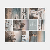 Trendy 9 foto collage op maat cadeau fleece deken (Voorkant (Horizontaal))