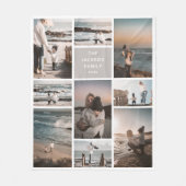 Trendy 9 Fotocollage Custom Keepsake Gift Fleece Deken (Voorkant)